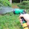 Garden Hose Nozzle Car Washing Water Sprayer Sprinkles Portable 8 Watering Patterns High Pressure Water ThumbControl On Off Tool